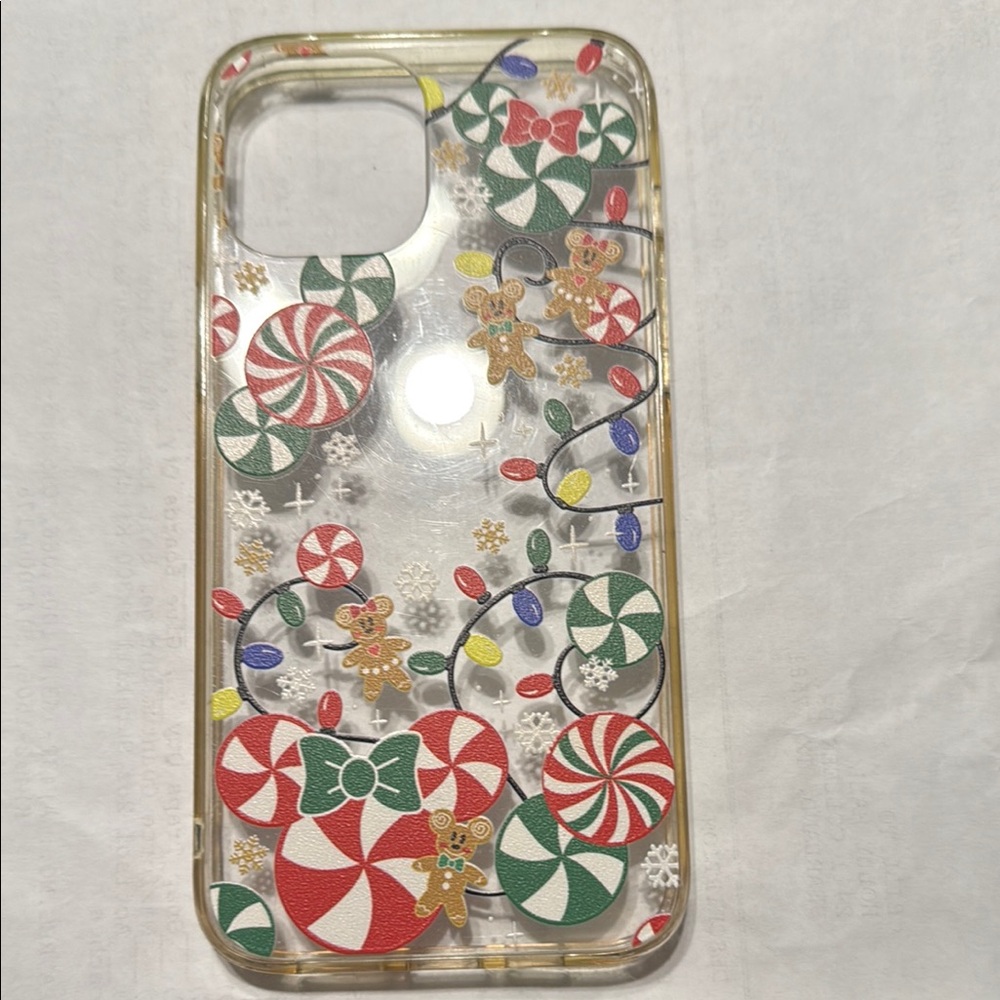 Festive Holiday Mickey Phone Case - Red, Green, White